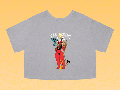 DEE BAD MORNING Cropped T-Shirt