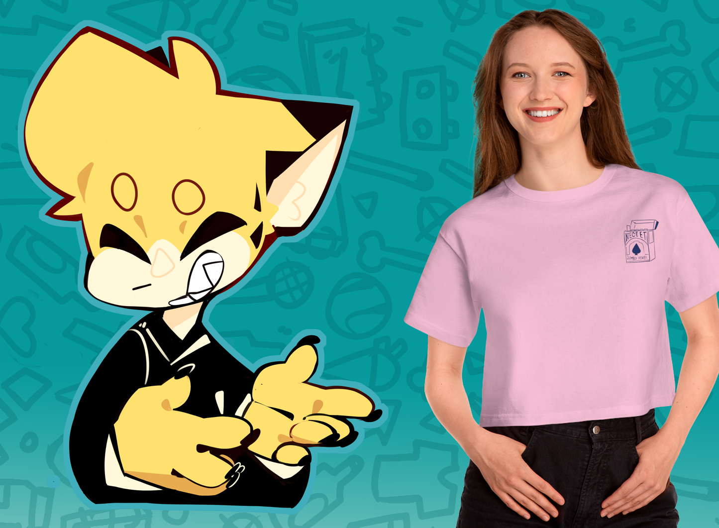 NECEET CARD Cropped T-Shirt