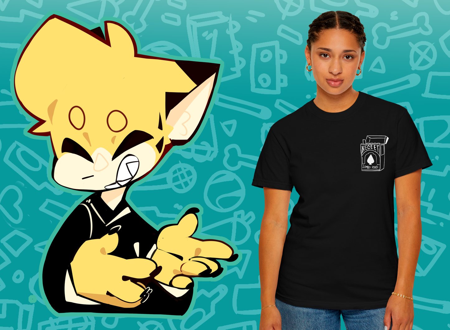 Neceet card Unisex Garment-Dyed T-shirt