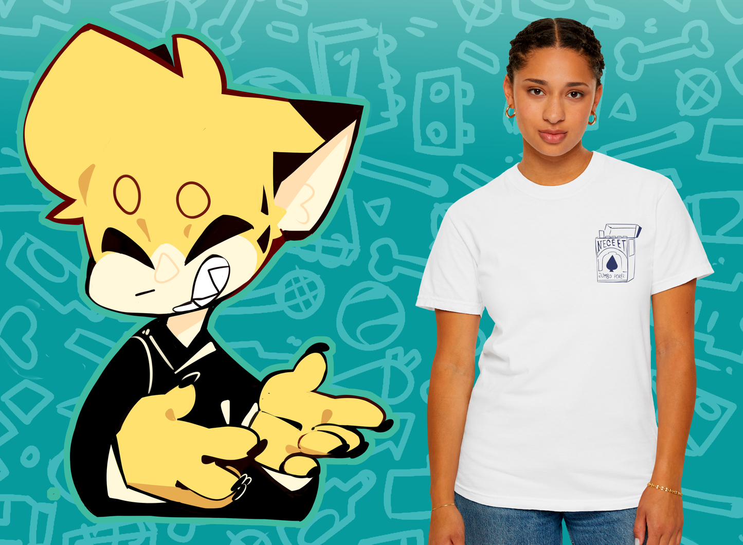 Neceet card Unisex Garment-Dyed T-shirt