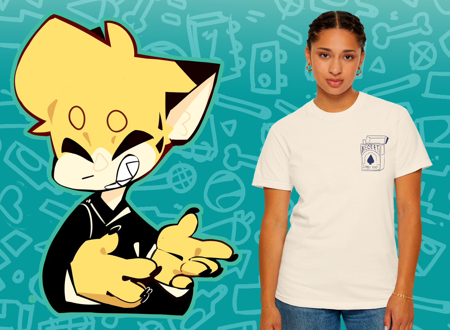 Neceet card Unisex Garment-Dyed T-shirt