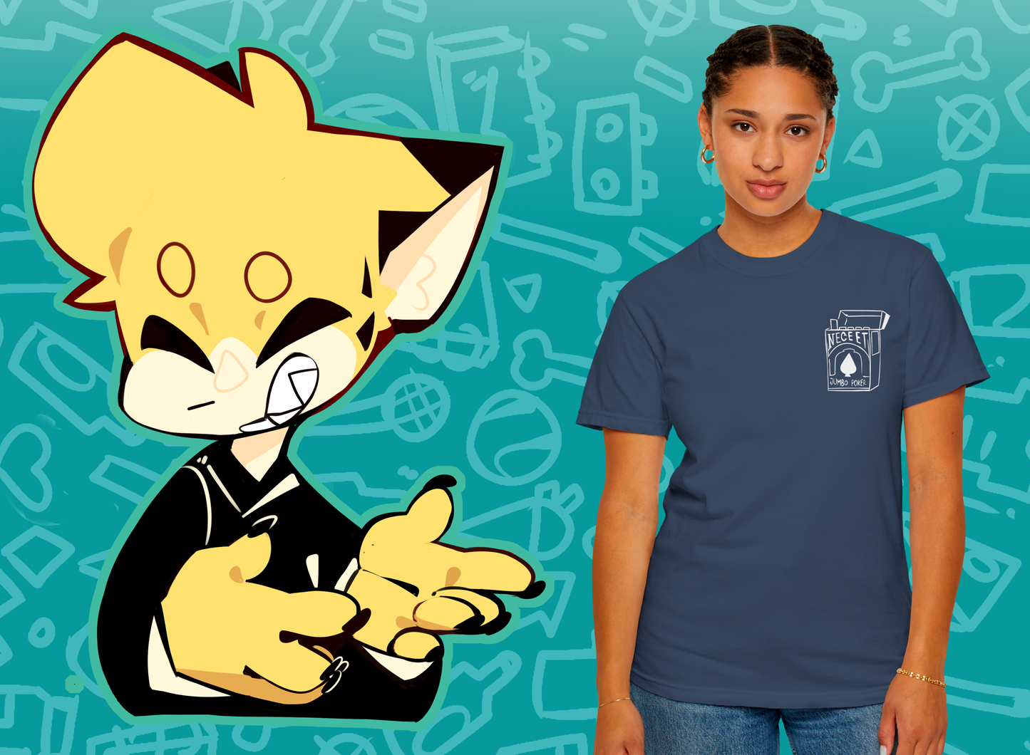 Neceet card Unisex Garment-Dyed T-shirt