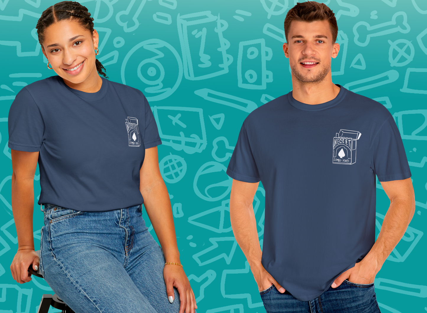 Neceet card Unisex Garment-Dyed T-shirt