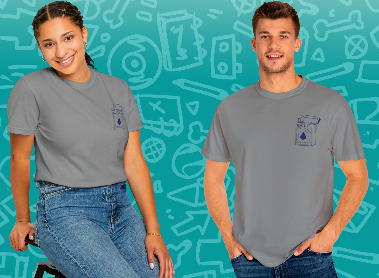 Neceet card Unisex Garment-Dyed T-shirt